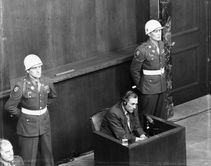 War criminal trial in progress