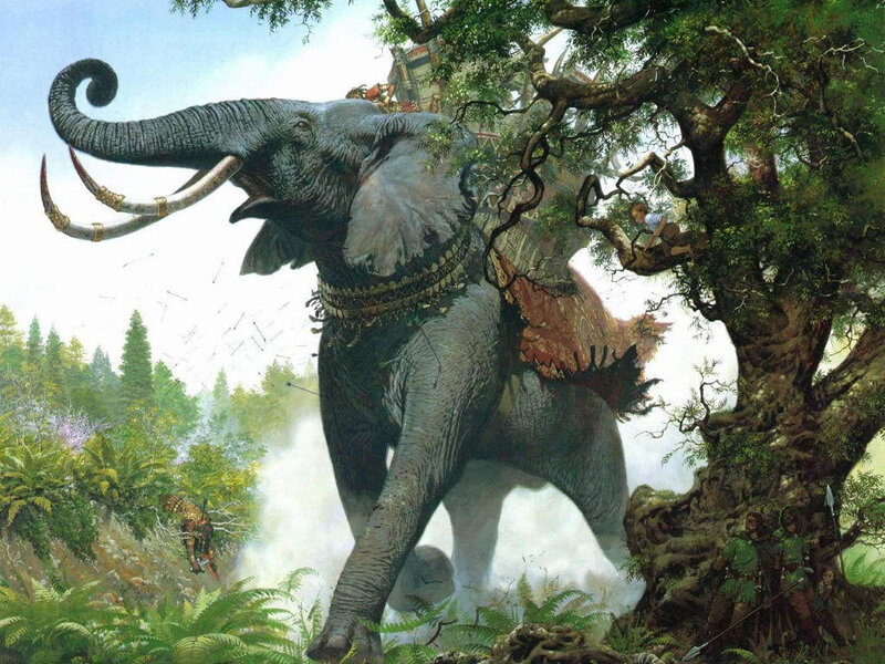War Elephant in Forest
