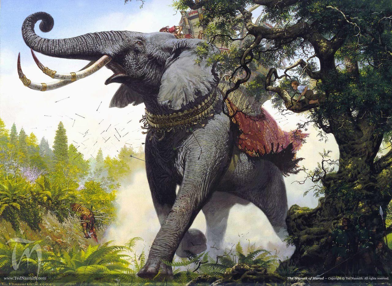 War Elephant in Jungle Battle