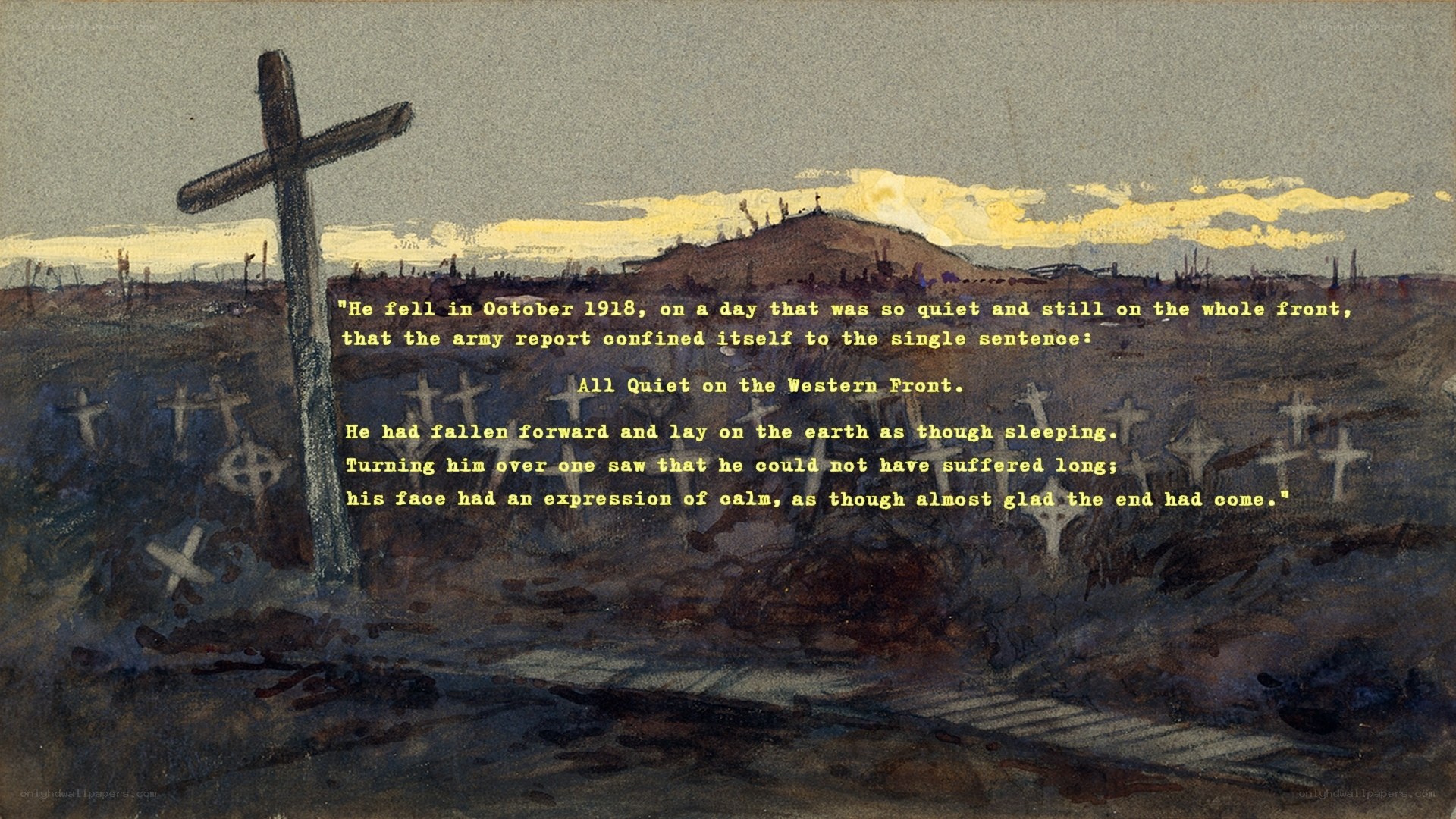 War Grave at Sunset