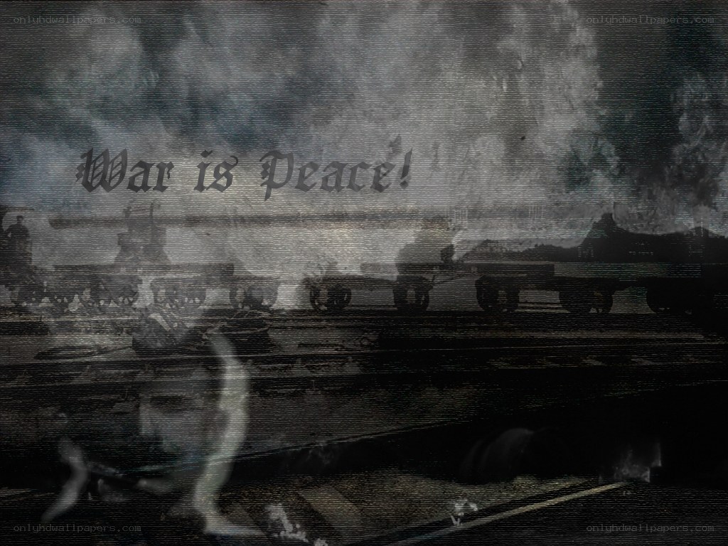 War is Peace text overlay