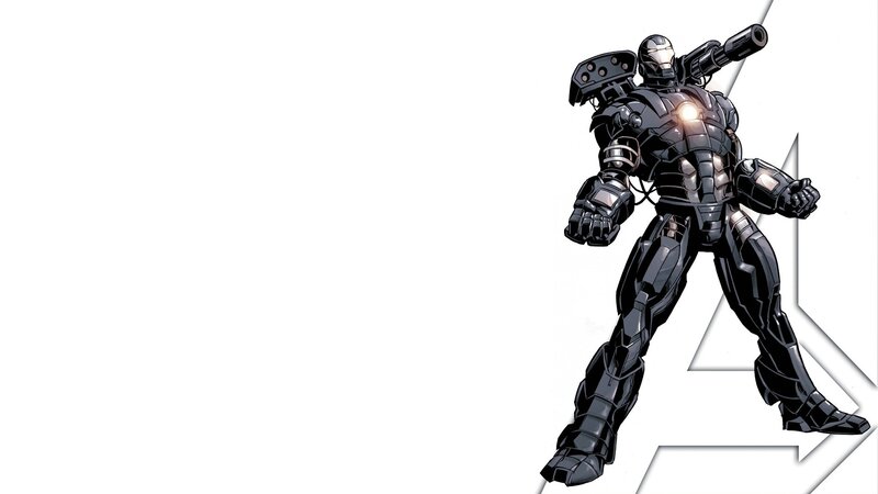 War Machine Armor — Black, Dramatic, Comic, Gun