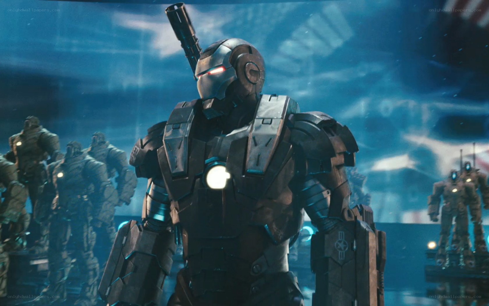 War Machine in a battle-ready stance