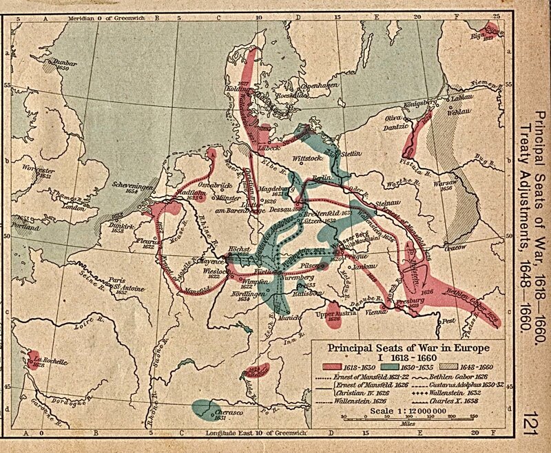 War Seats in Europe Map