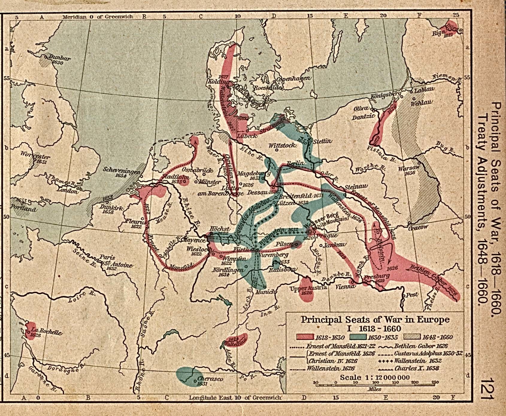 War Seats in Europe Map