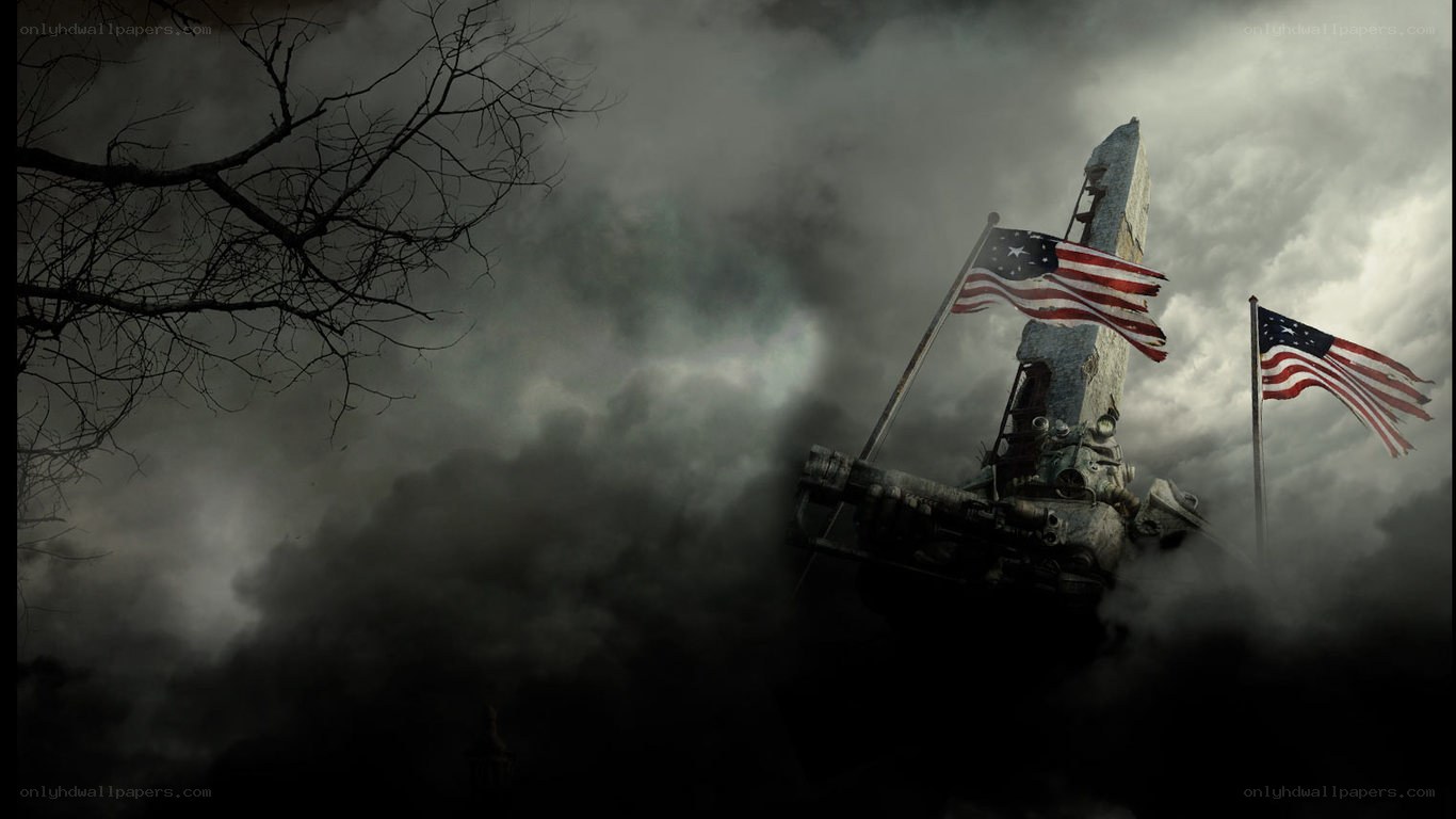 War-torn American monument