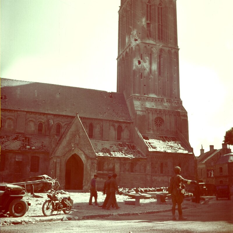 War-torn church in Belgium