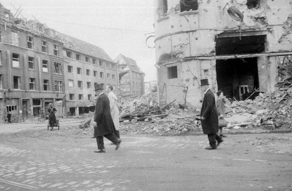 War-torn city street