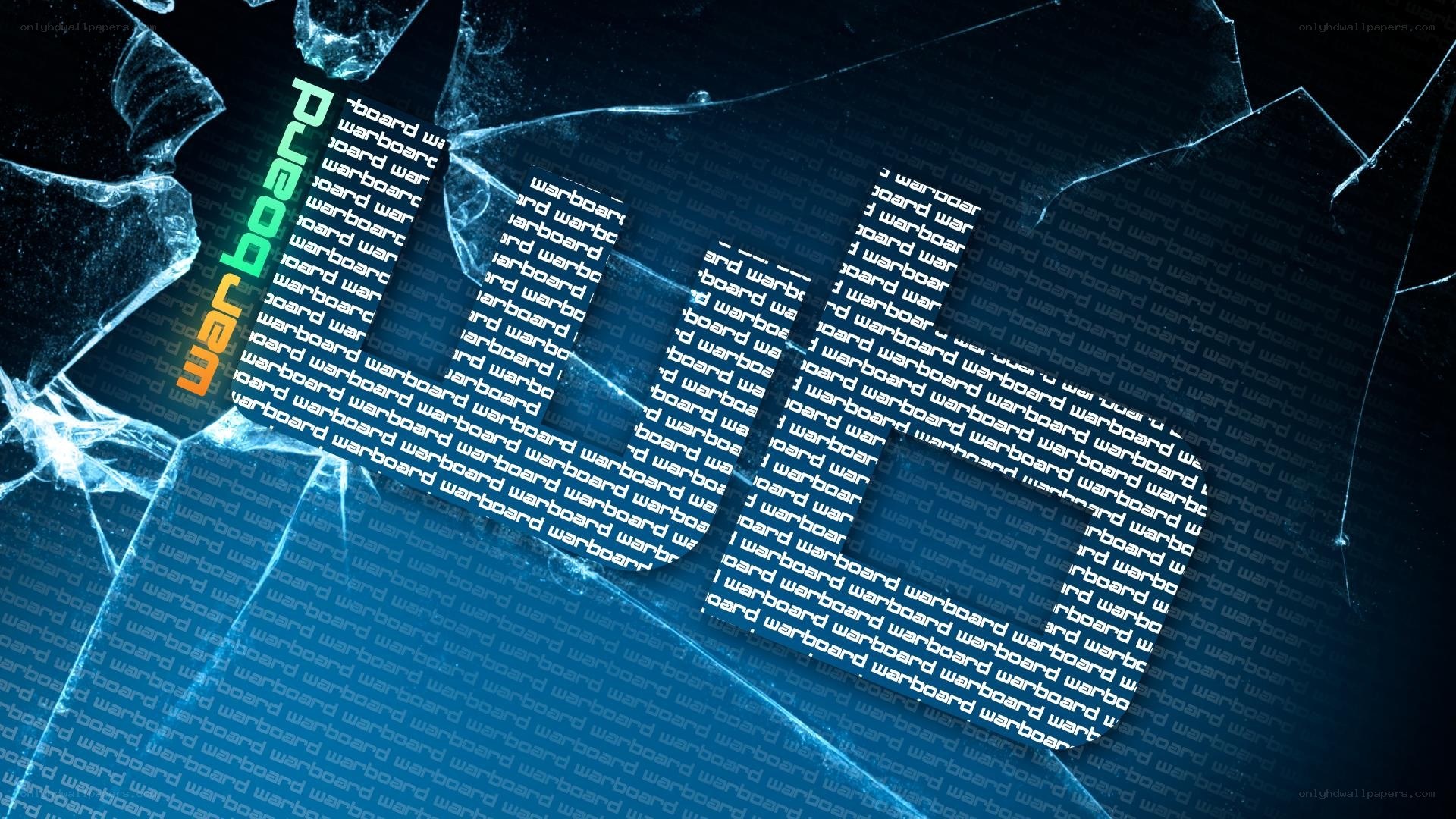 Warboard logo through shattered glass