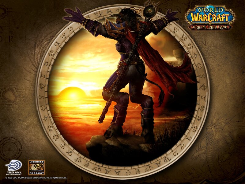 Warcraft character at sunset