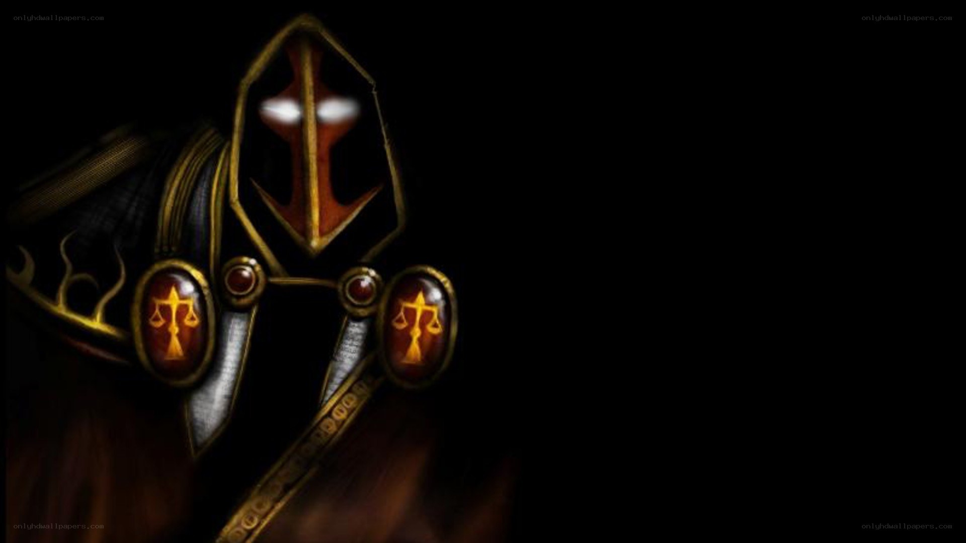 Warcraft character in dark armor