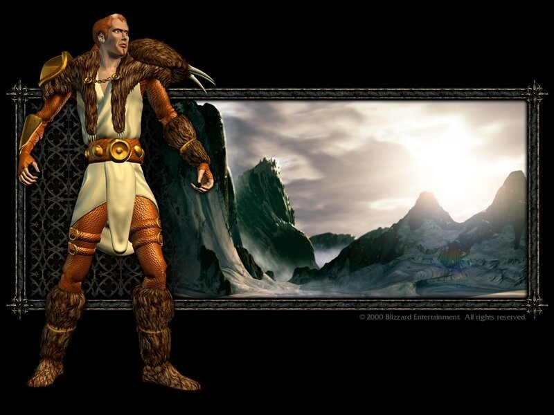 Warcraft character in snowy landscape