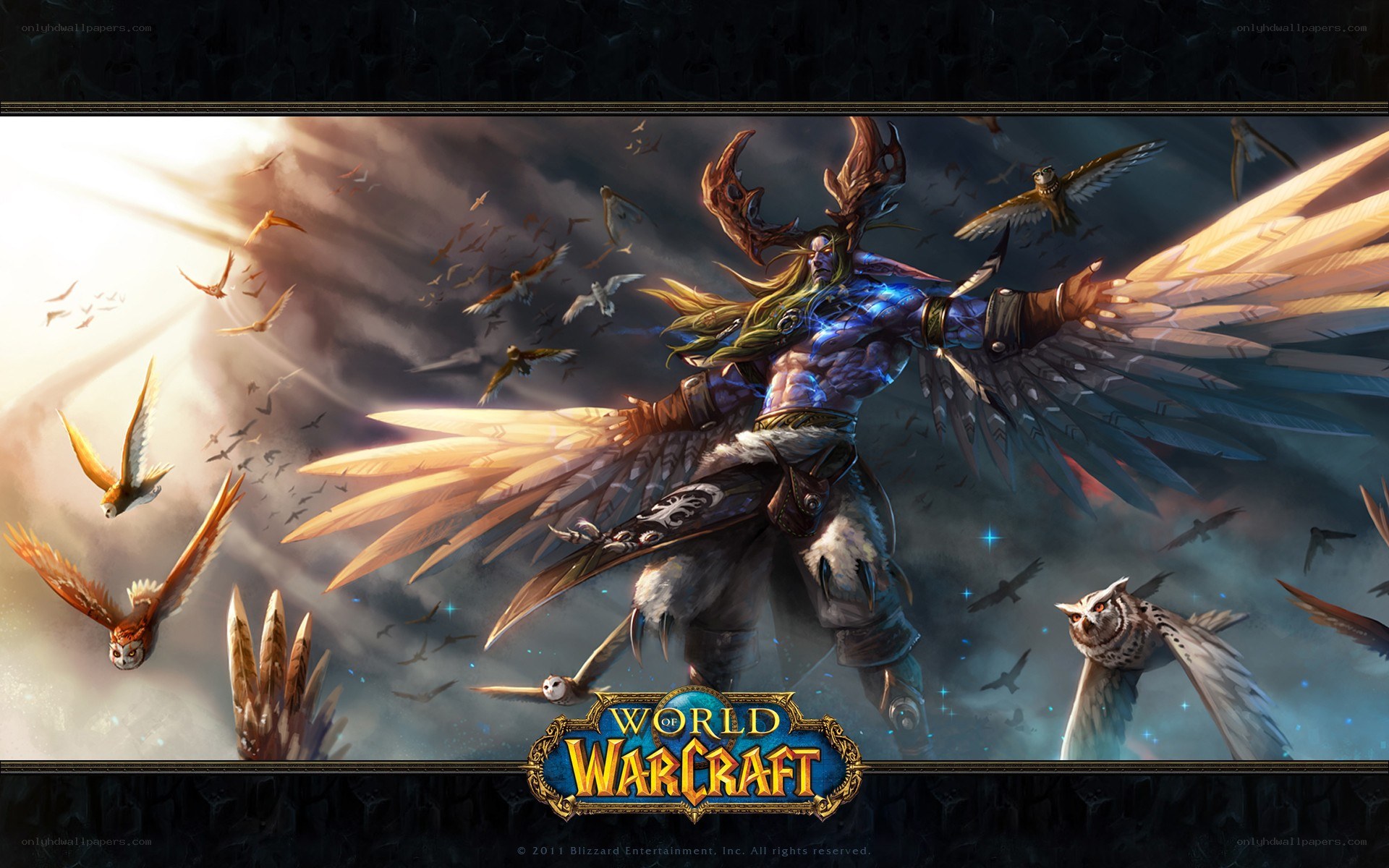 Warcraft character with wings