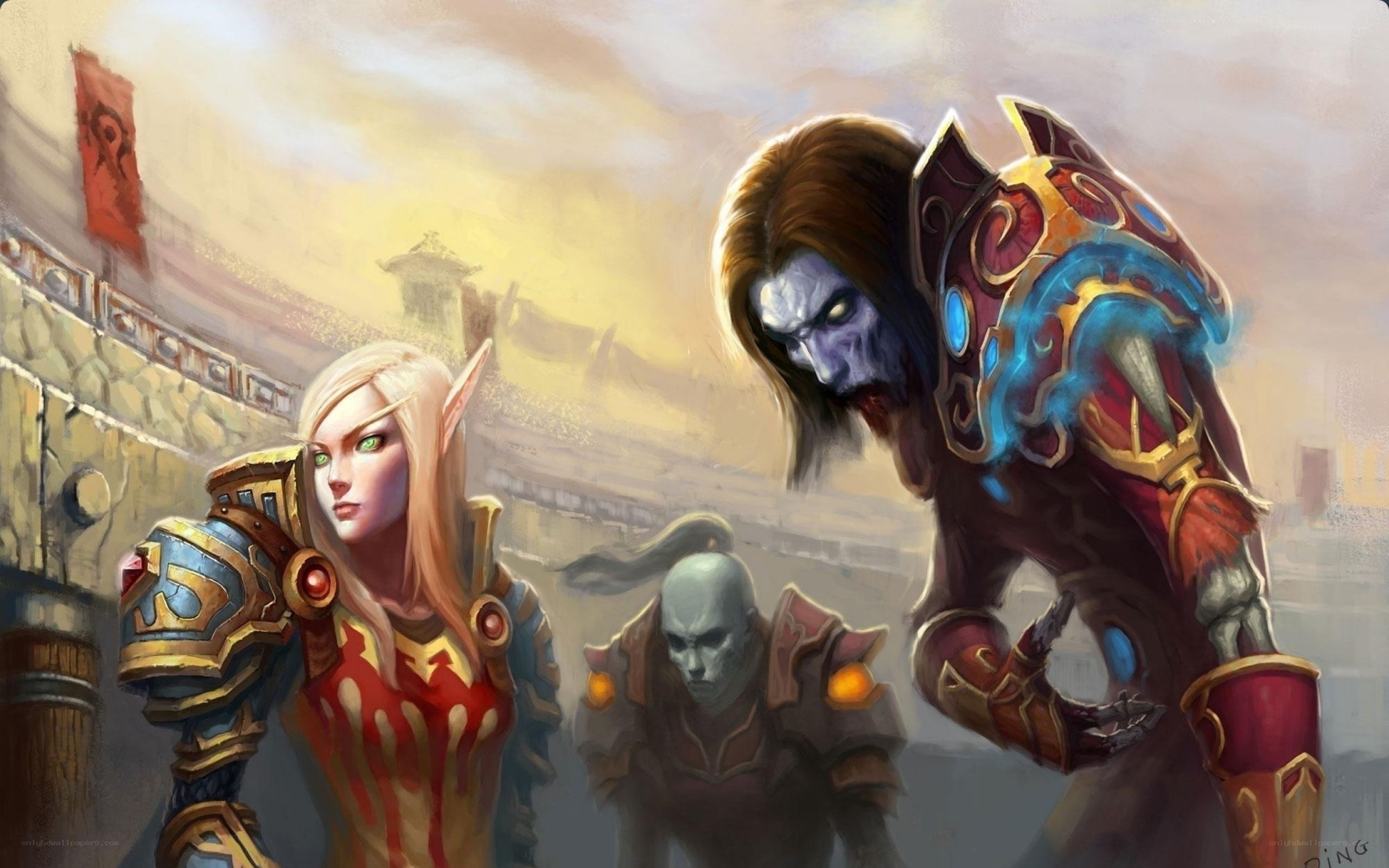 Warcraft characters in arena