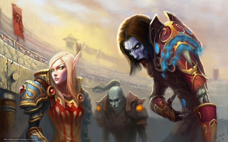Warcraft characters in arena