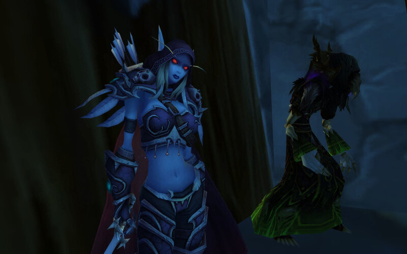 Warcraft characters in dark setting