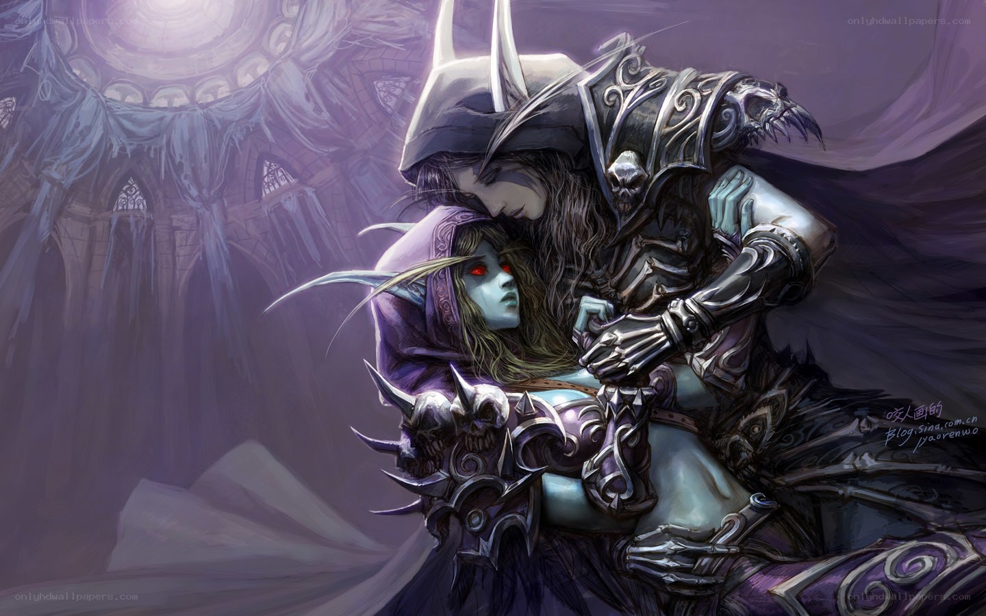 Warcraft characters in embrace