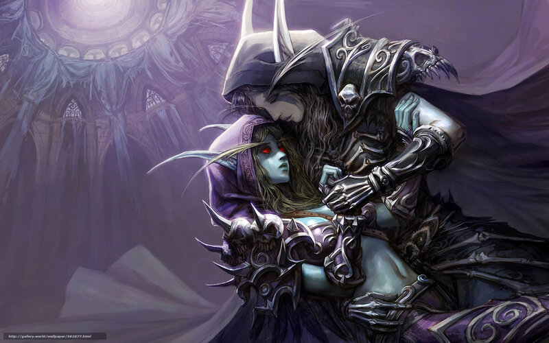Warcraft couple embrace