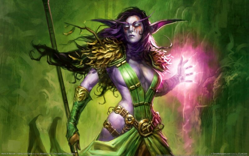 Warcraft elf mage casting spell