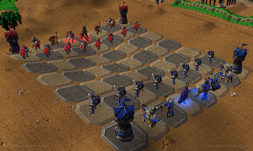 Warcraft III battle scene