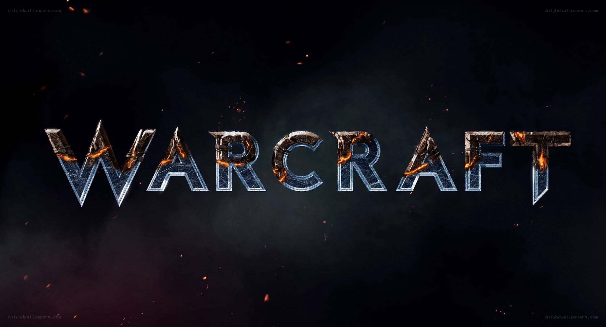 Warcraft logo with fire effects