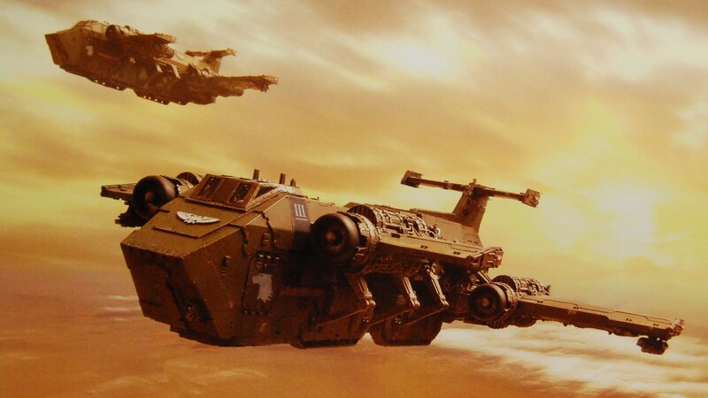 Warcraft spacecraft in flight