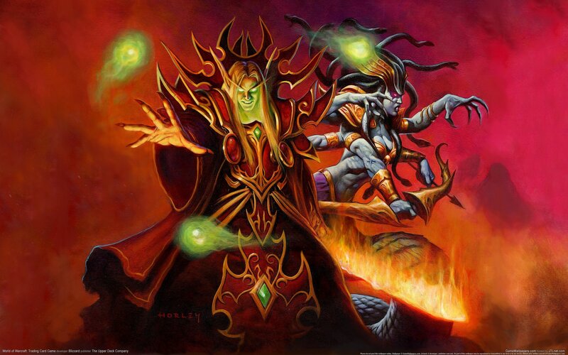 Warcraft spellcasters in battle