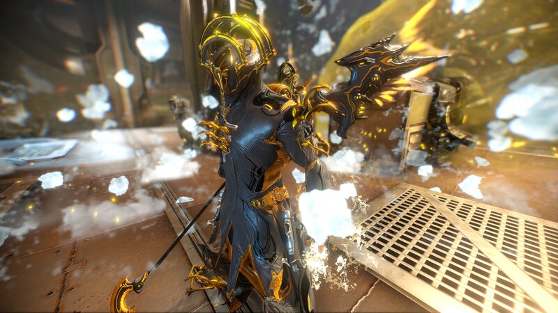 Warframe Character in Armor — Black