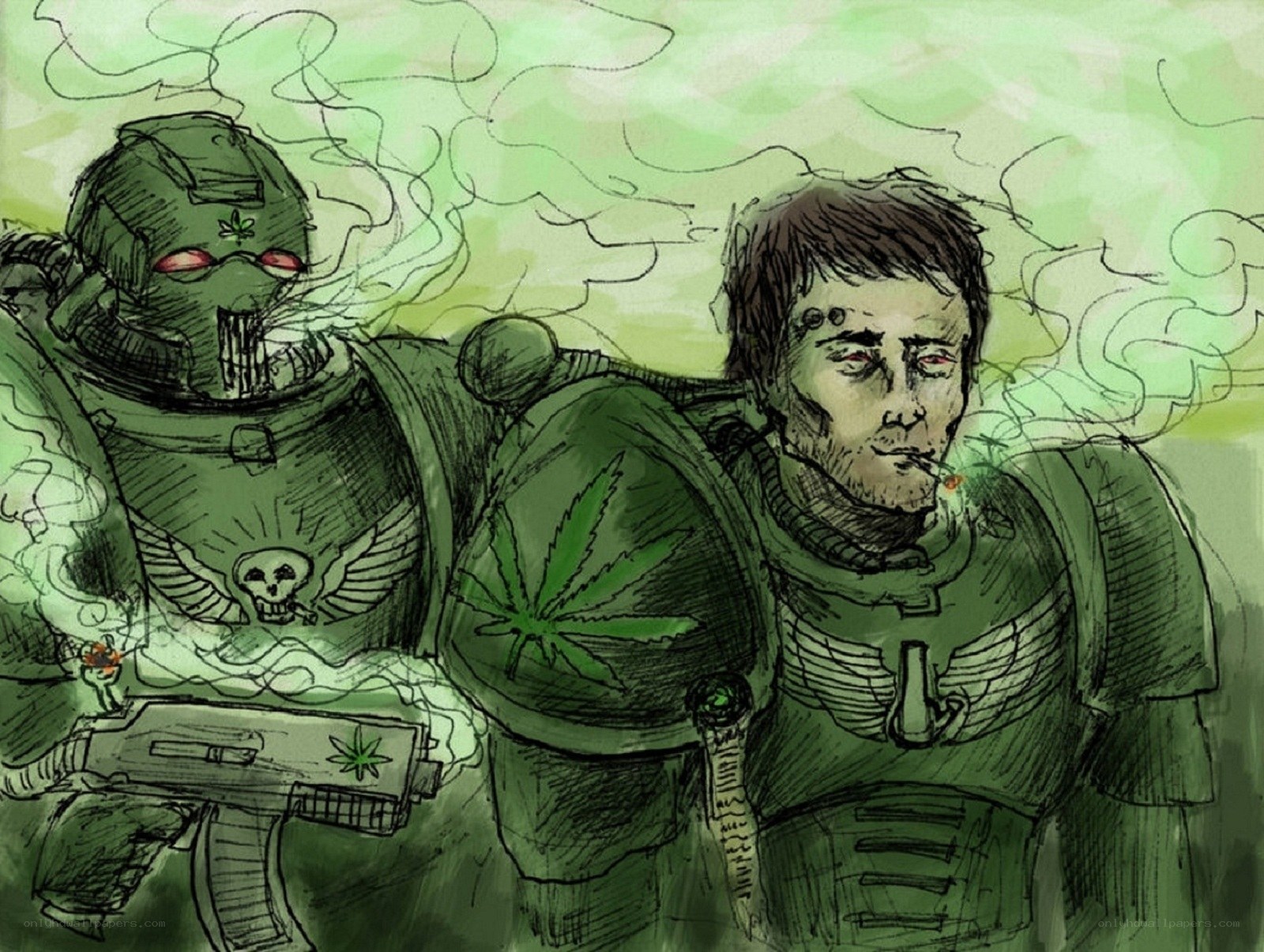 Warhammer 40k cannabis parody