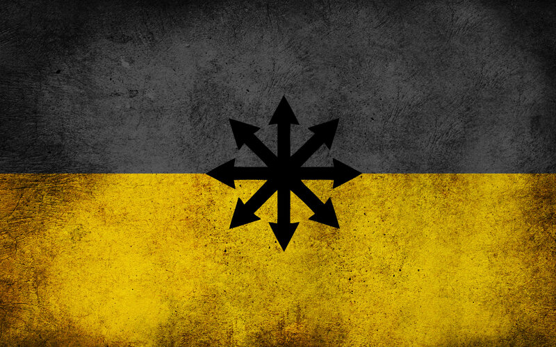 Warhammer 40k Chaos symbol flag