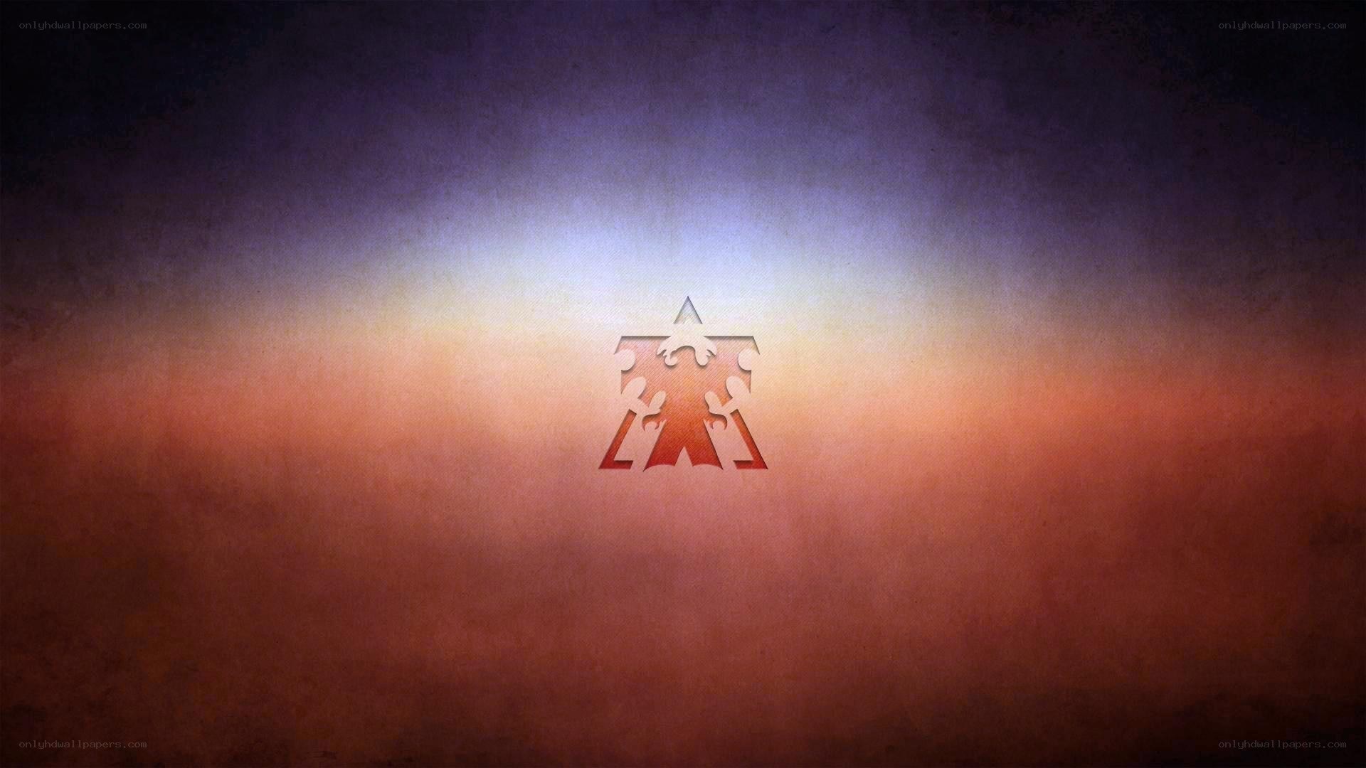 Warhammer 40k logo on gradient