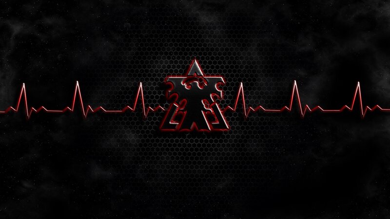 Warhammer 40k logo with heartbeat