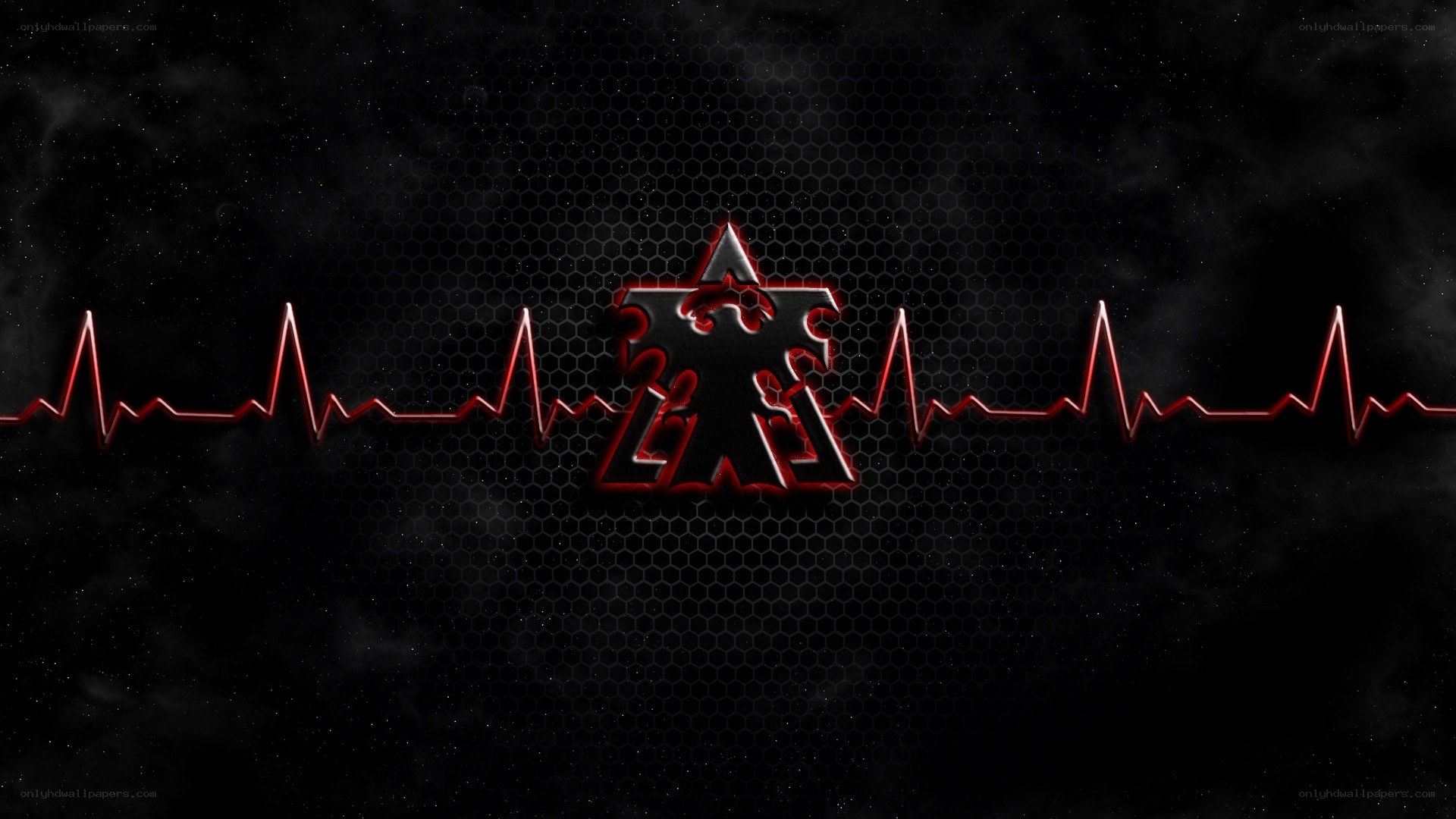 Warhammer 40k logo with heartbeat