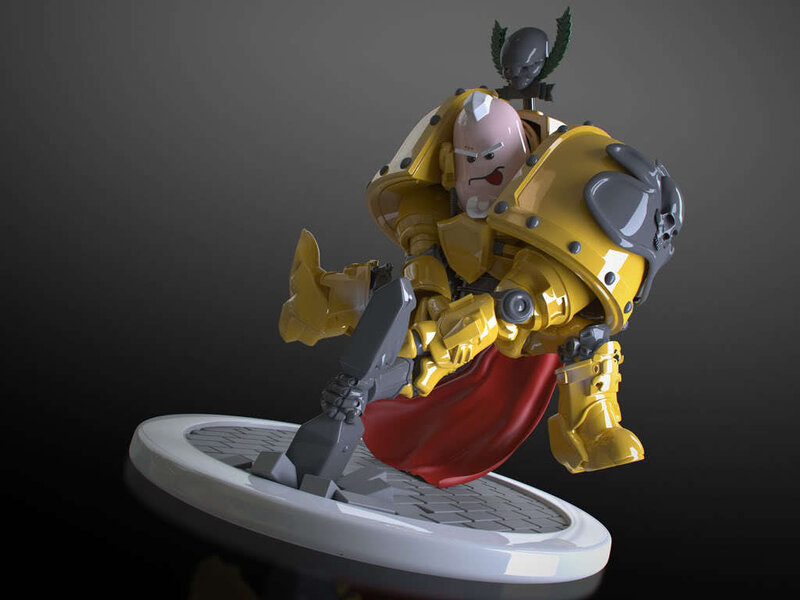 Warhammer 40k Space Marine figure