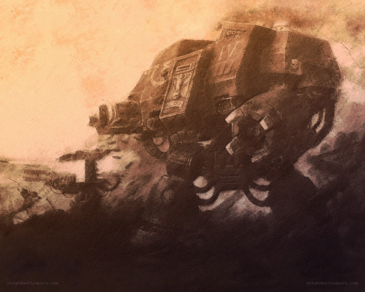 Warhammer 40k Titan in battle