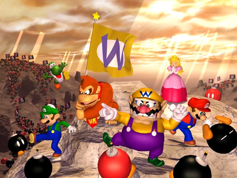 Wario and Allies on a Battlefield