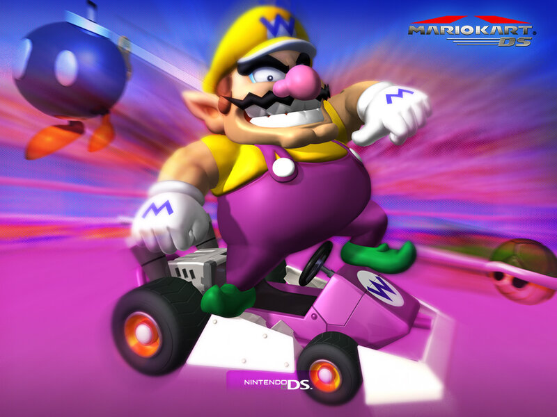 Wario in a Go-kart
