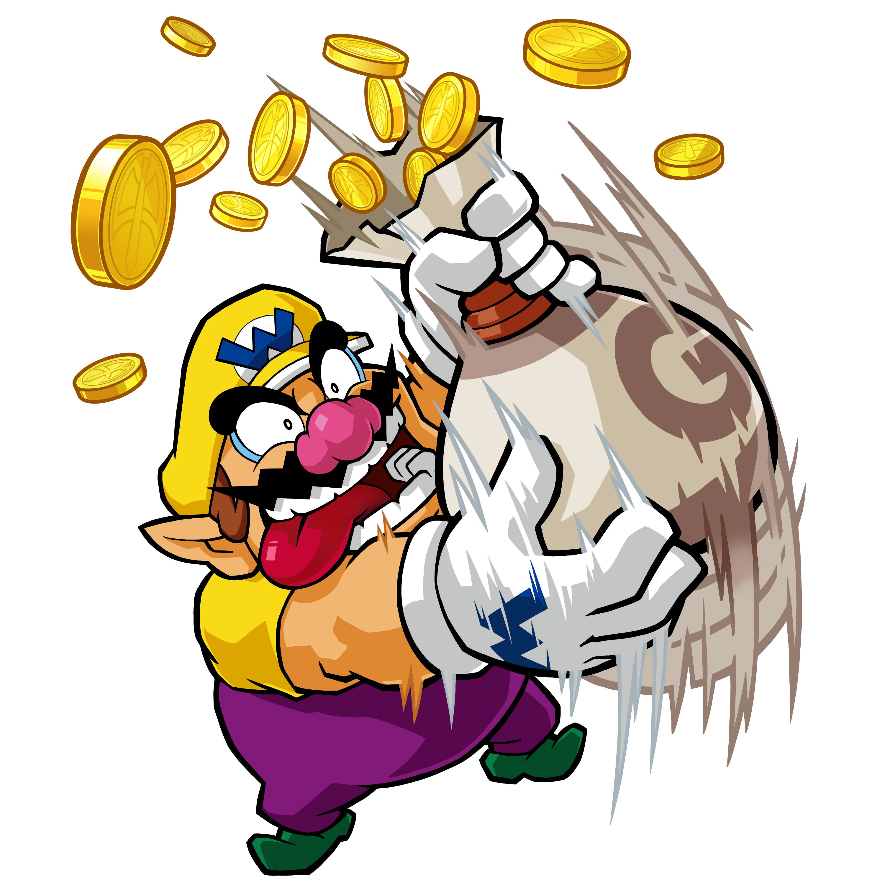 Wario stealing coins