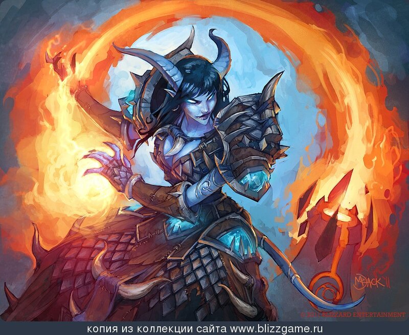 Warlock casting fire spell