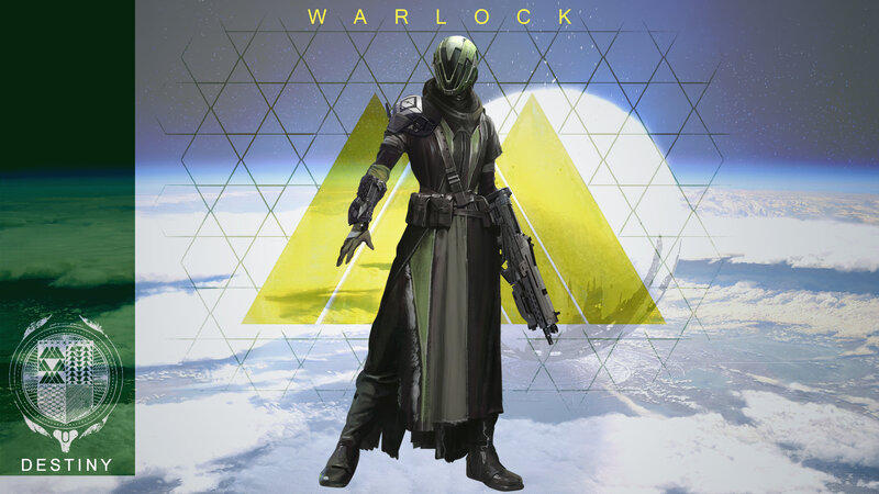 Warlock Character in Armor