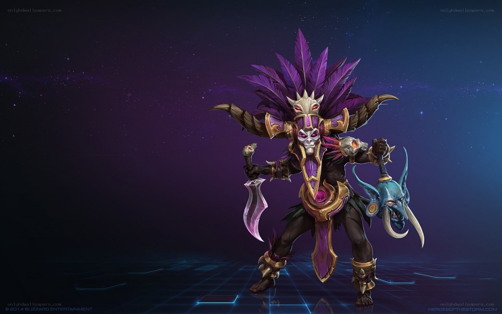 Warlock character in purple armor