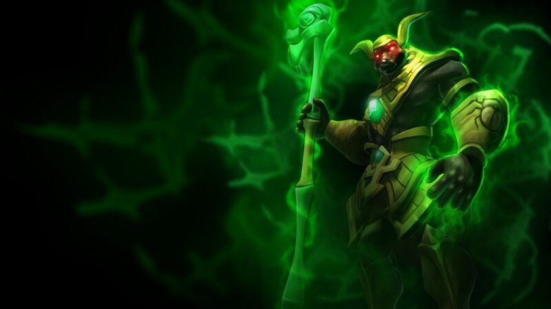 Warlock with glowing staff