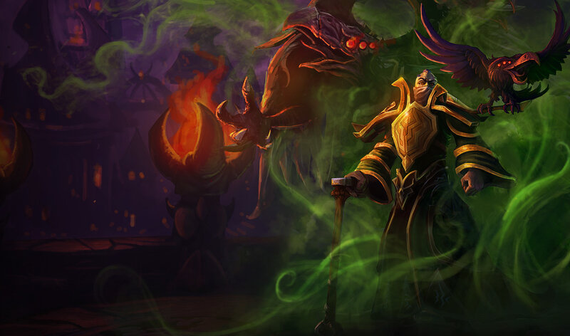 Warlock with Raven in a Dark Realm