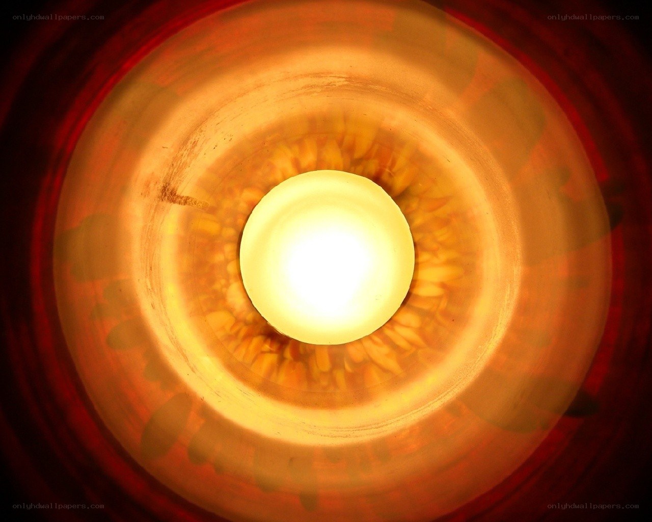 Warm light from a lamp