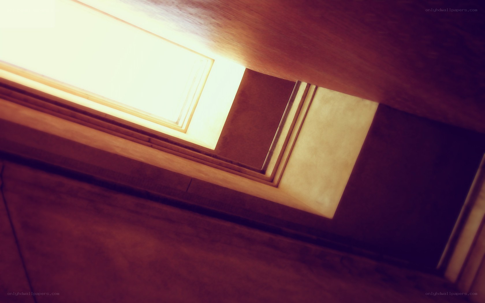 Warm light through wooden panels