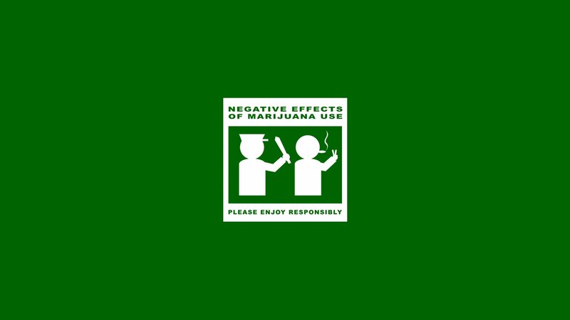 Warning Label on Green