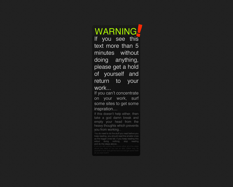 warning message about focus