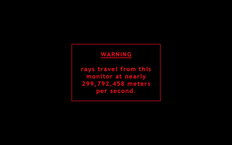 Warning Message on Screen — Black, Serious