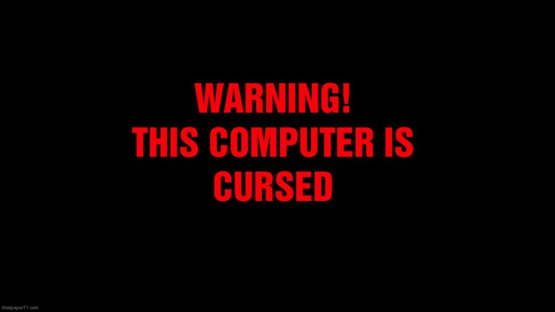 Warning Message on Screen — Black