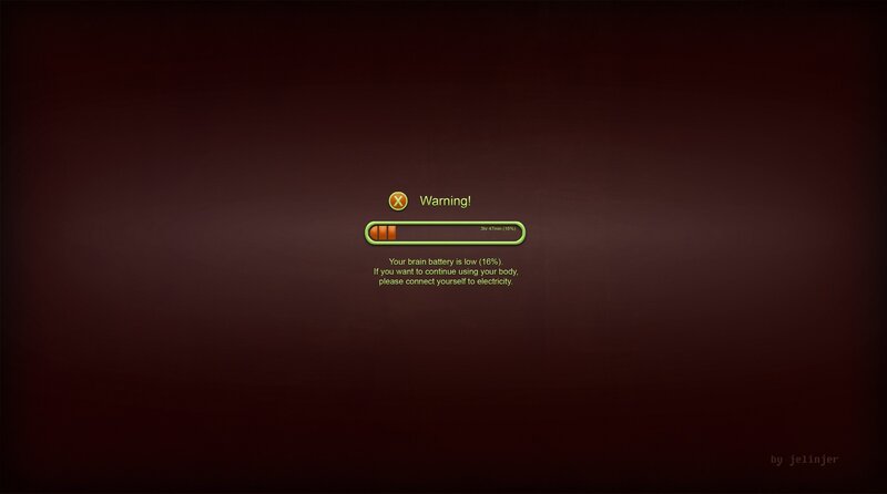 Warning Message on Screen — Brown